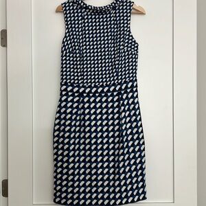 Boden Martha Blue and White Dress 8